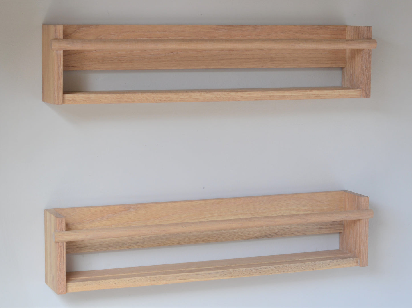 2-Way Oak/Beech Shelves - Solid Hardwood