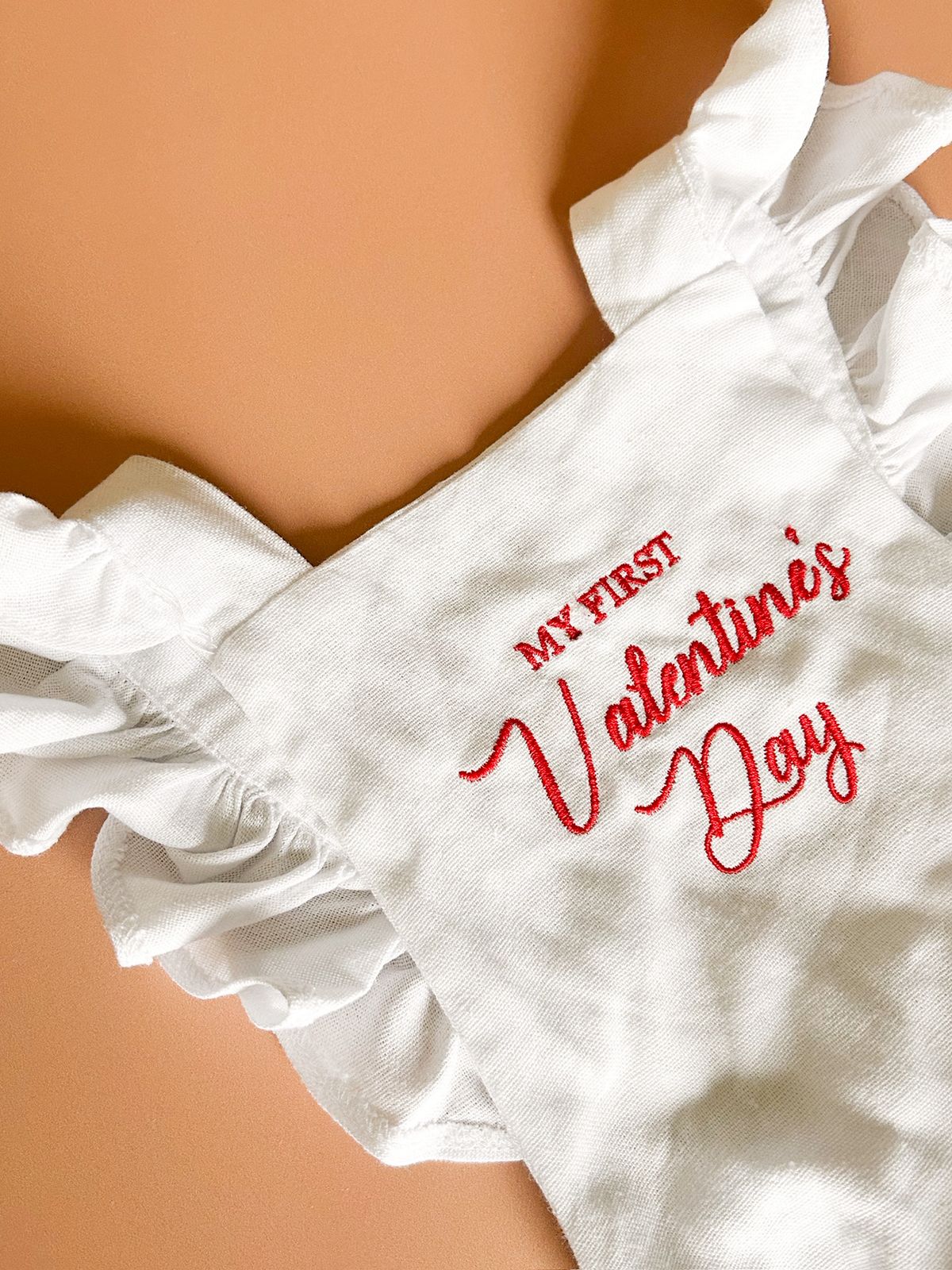 My First Valentine’s (or Personalised) Ruffle Romper