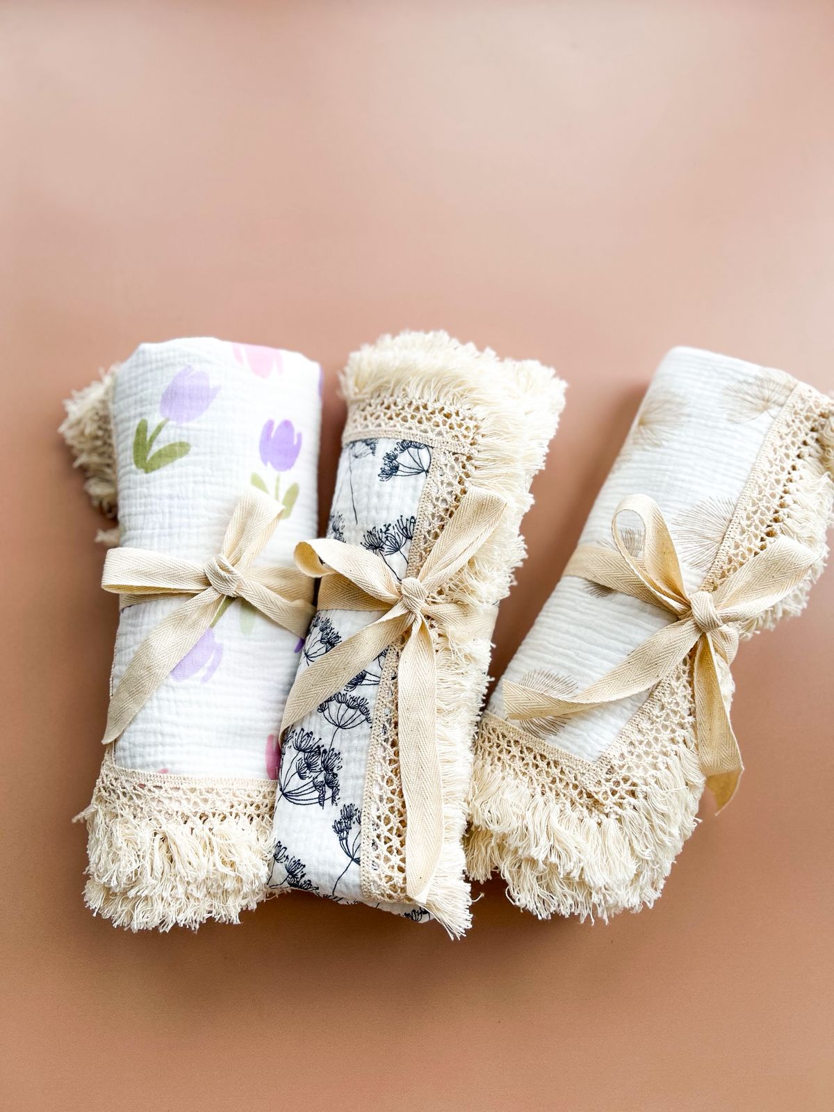 Printed Tassel Muslin Blanket
