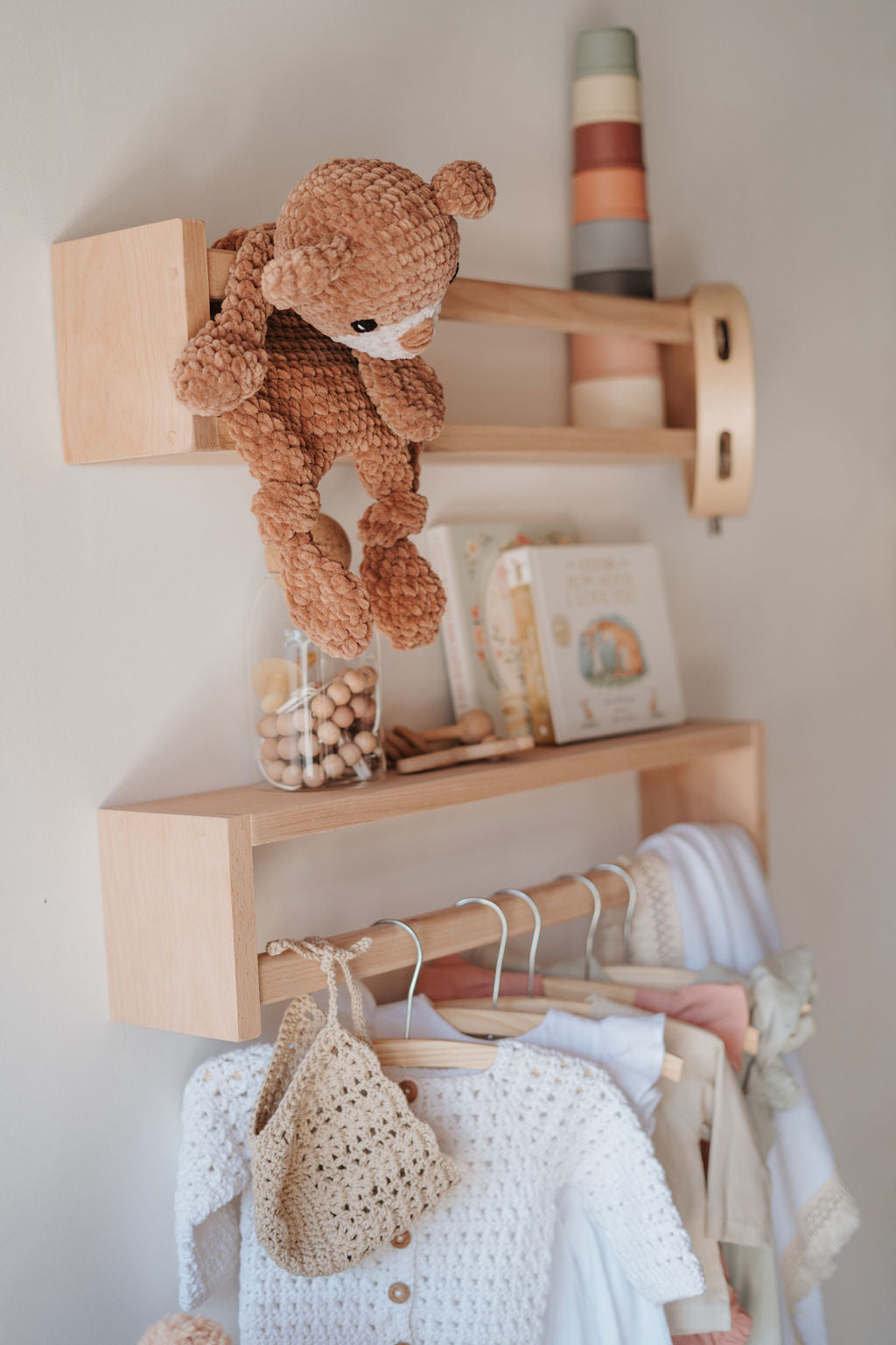 2-Way Beech Shelf (without back) - Solid Hardwood